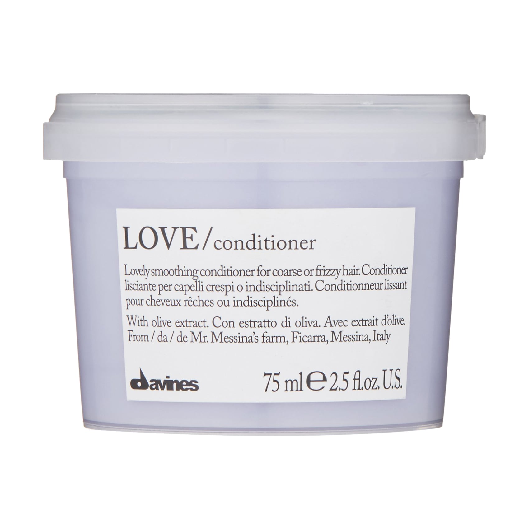 Кондиціонер для волосся Davines Love Smoothing Conditioner для розгладження неслухняного та хвилястого волосся, 75 мл